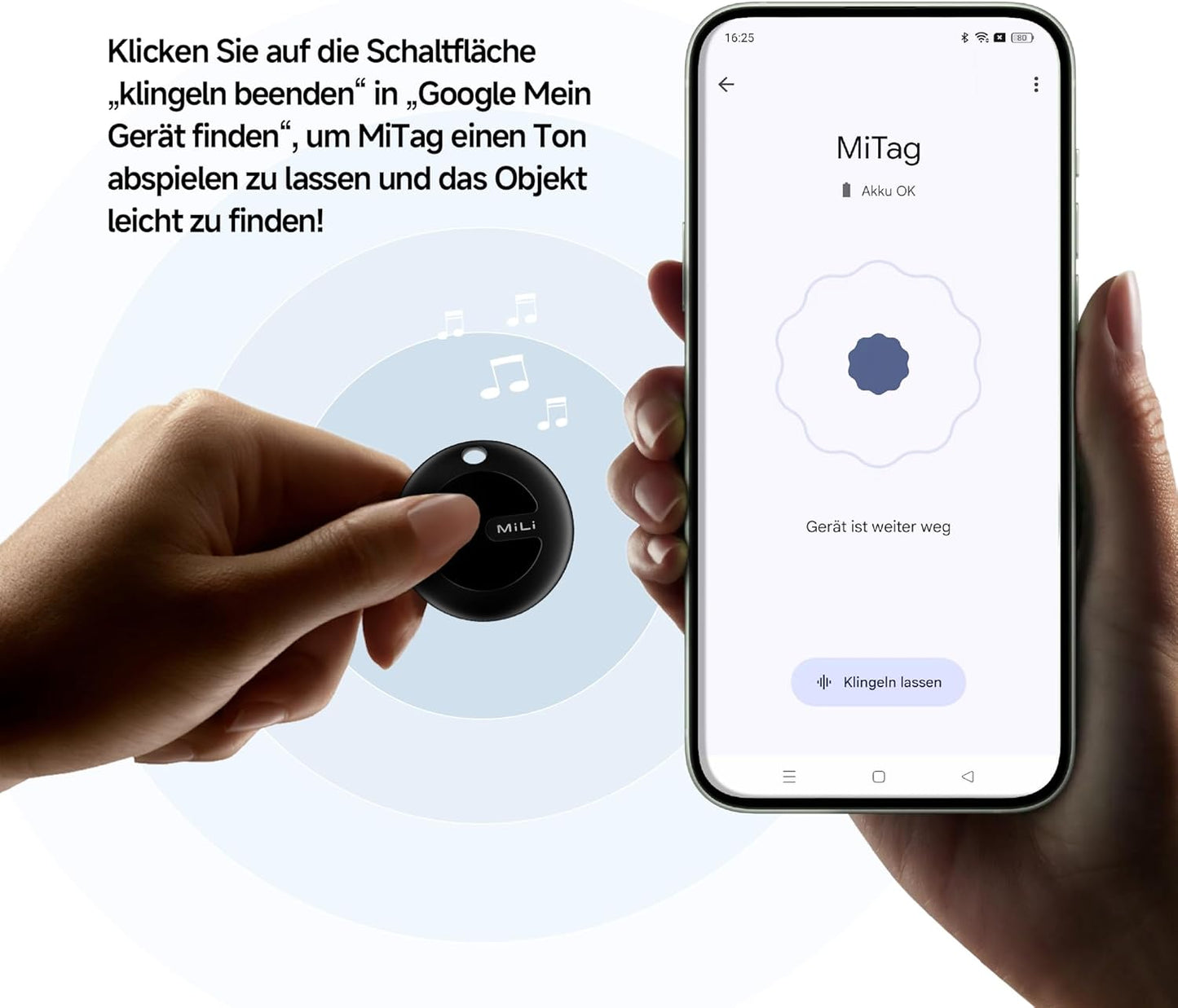 Mili Mitag Traceur Localisateur D’Objets Bluetooth, Fonctionne Avec L’App Google Localiser (Uniquement Android), Batterie Remplaçable, IP67 Imperméable, Pour Les Clés/Portefeuilles/Valises, 4-Pack