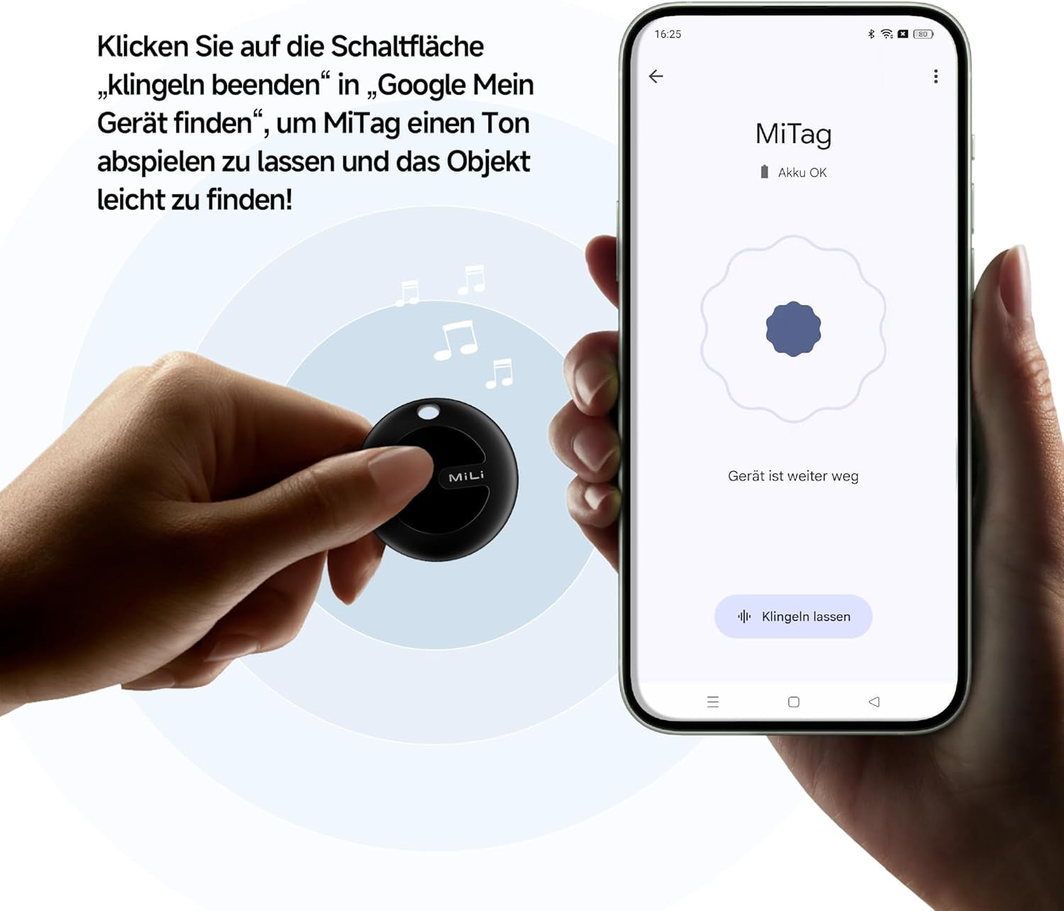 Mili Mitag Traceur Localisateur D’Objets Bluetooth, Fonctionne Avec L’App Google Localiser (Uniquement Android), Batterie Remplaçable, IP67 Imperméable, Pour Les Clés/Portefeuilles/Valises, 4-Pack