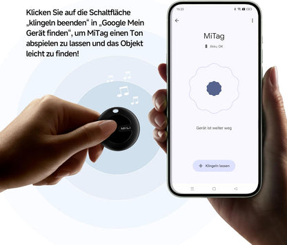 Mili Mitag Traceur Localisateur D’Objets Bluetooth, Fonctionne Avec L’App Google Localiser (Uniquement Android), Batterie Remplaçable, IP67 Imperméable, Pour Les Clés/Portefeuilles/Valises, 4-Pack