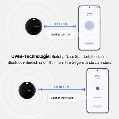 Mili Mitag Traceur Localisateur D’Objets Bluetooth, Fonctionne Avec L’App Google Localiser (Uniquement Android), Batterie Remplaçable, IP67 Imperméable, Pour Les Clés/Portefeuilles/Valises, 4-Pack